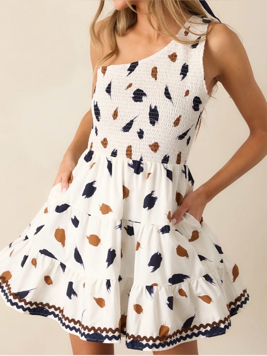 Sugarlips Dresses & Skirts - Sugarlips Devania Brush Remi One Shoulder Mini Dress - XS